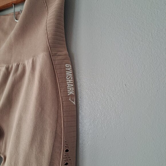 Gymshark Beige Energy + Seamless Womens Leggings Size XS/Small Sport Athltetic - Picture 5 of 15